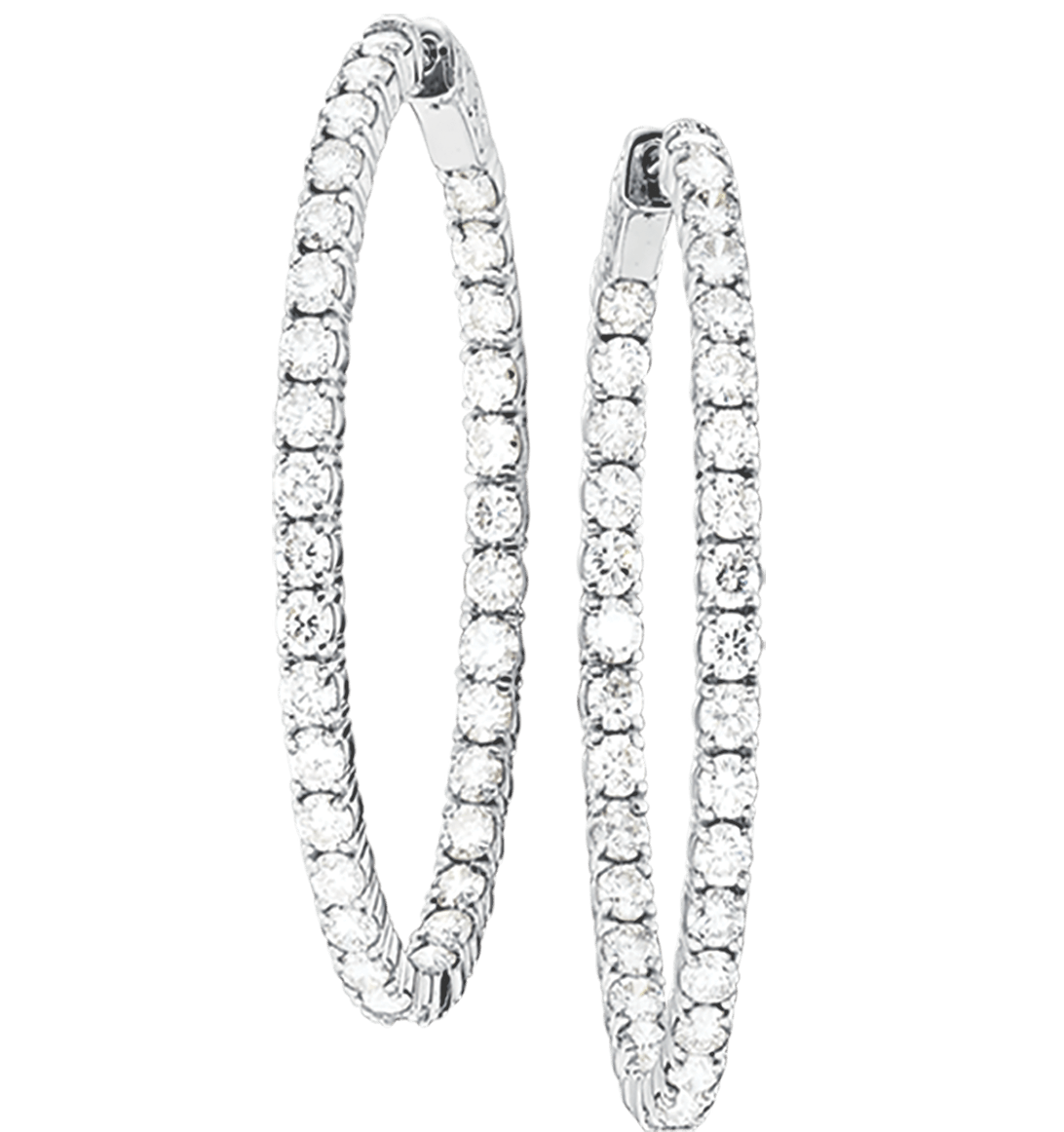 Diamond Hoop Earrings