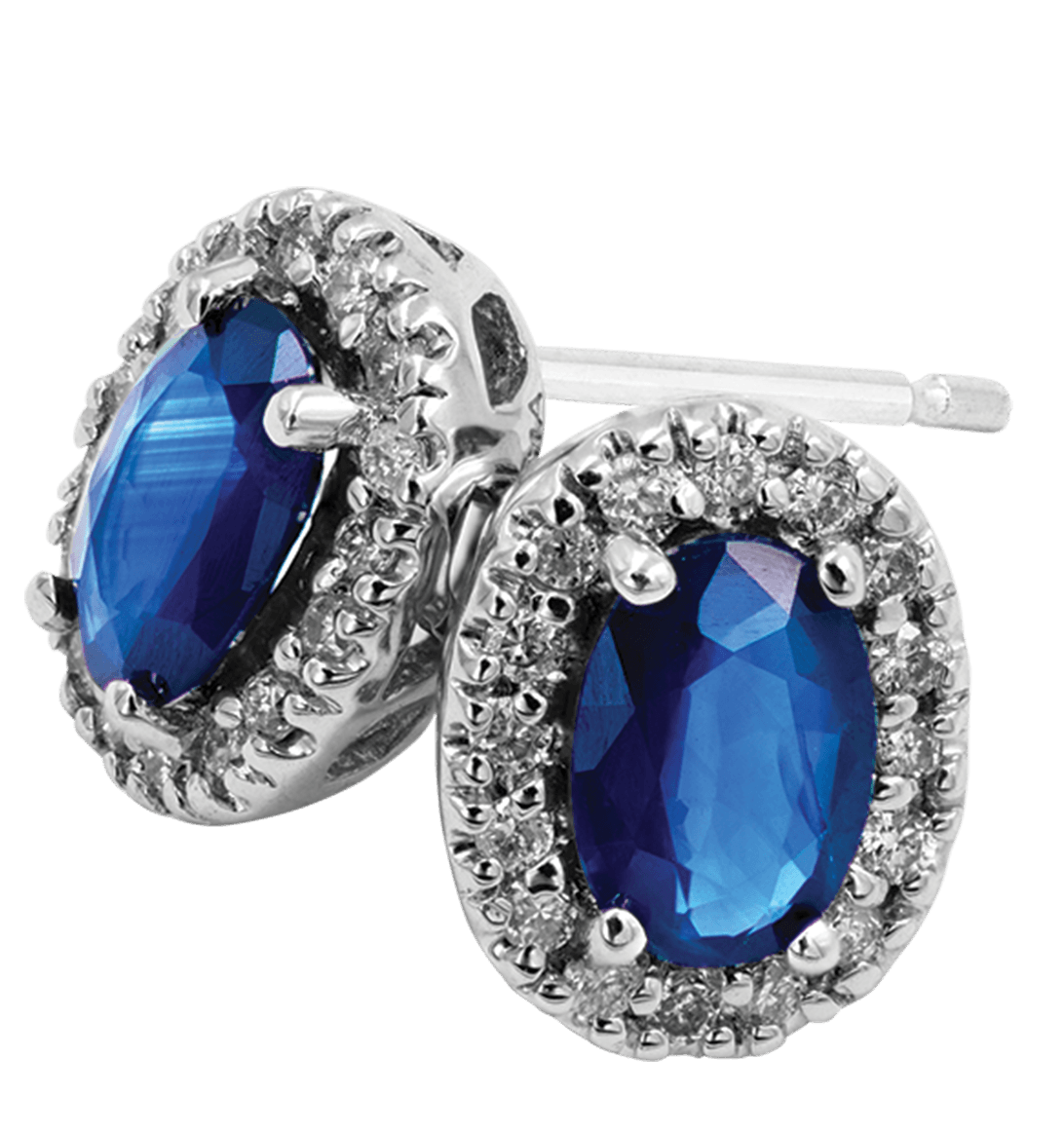 Sapphire Diamond Earrings