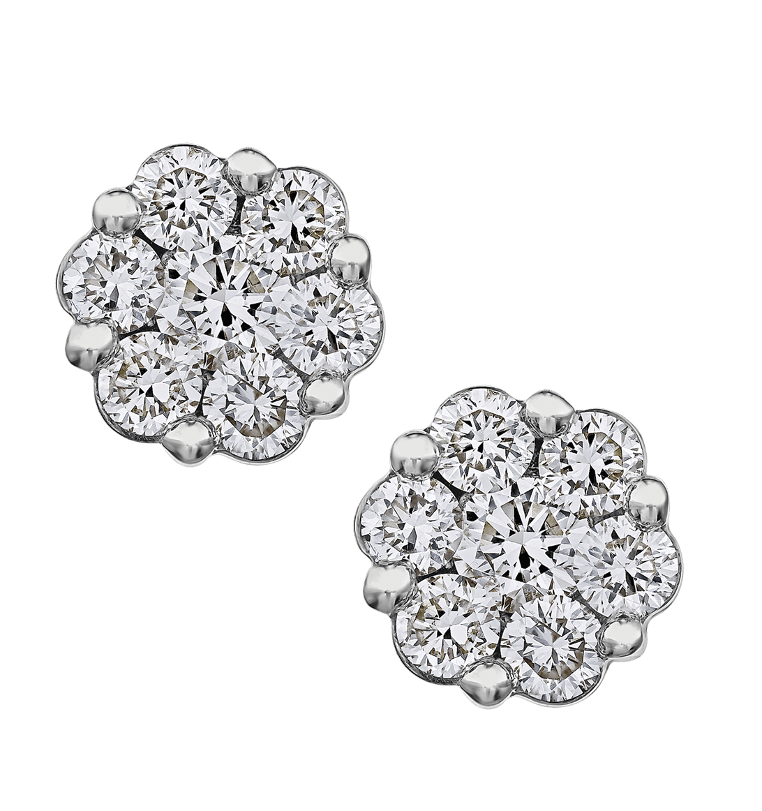 Cluster Diamond Earrings