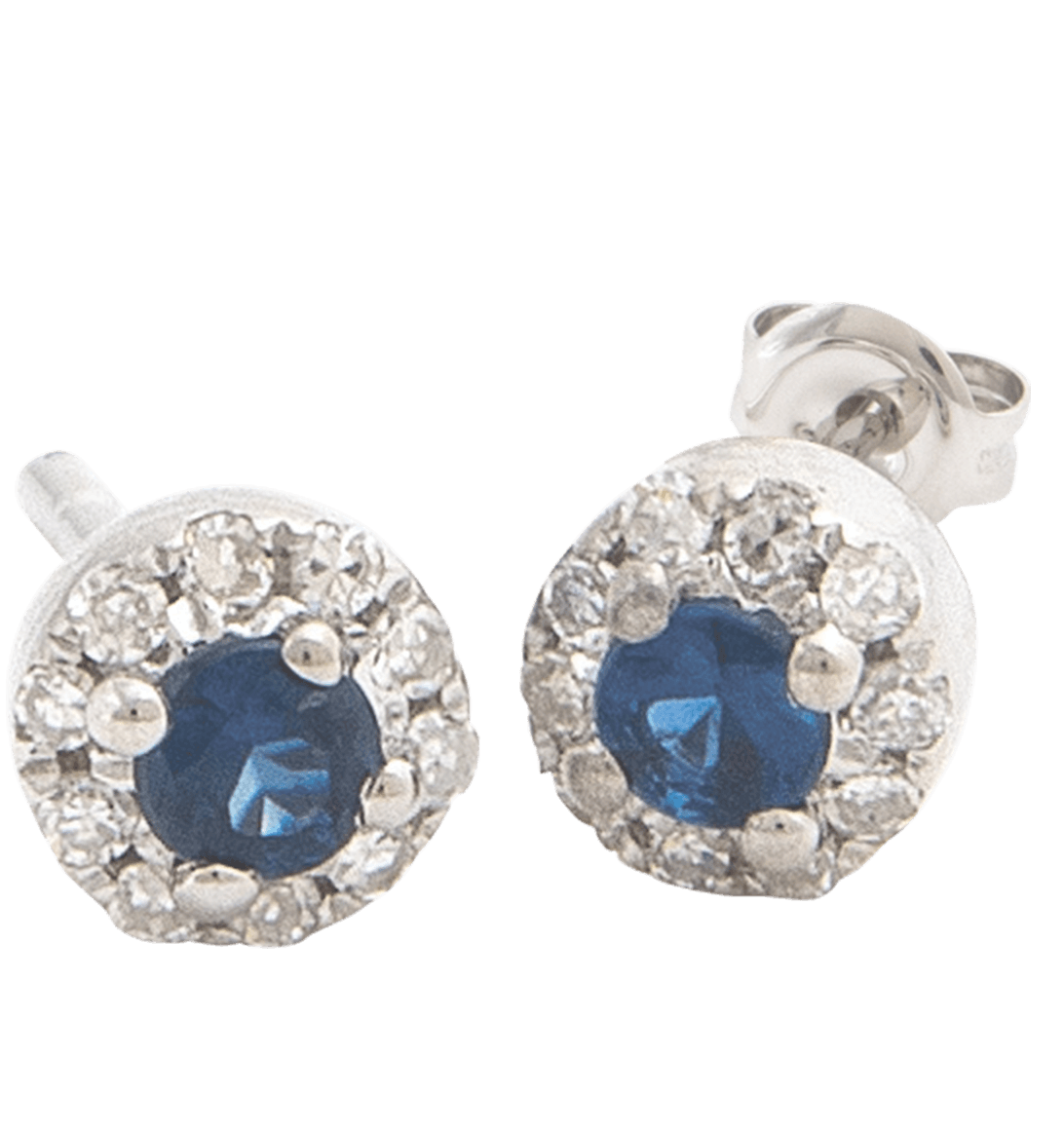 Sapphire and Diamond Earrings