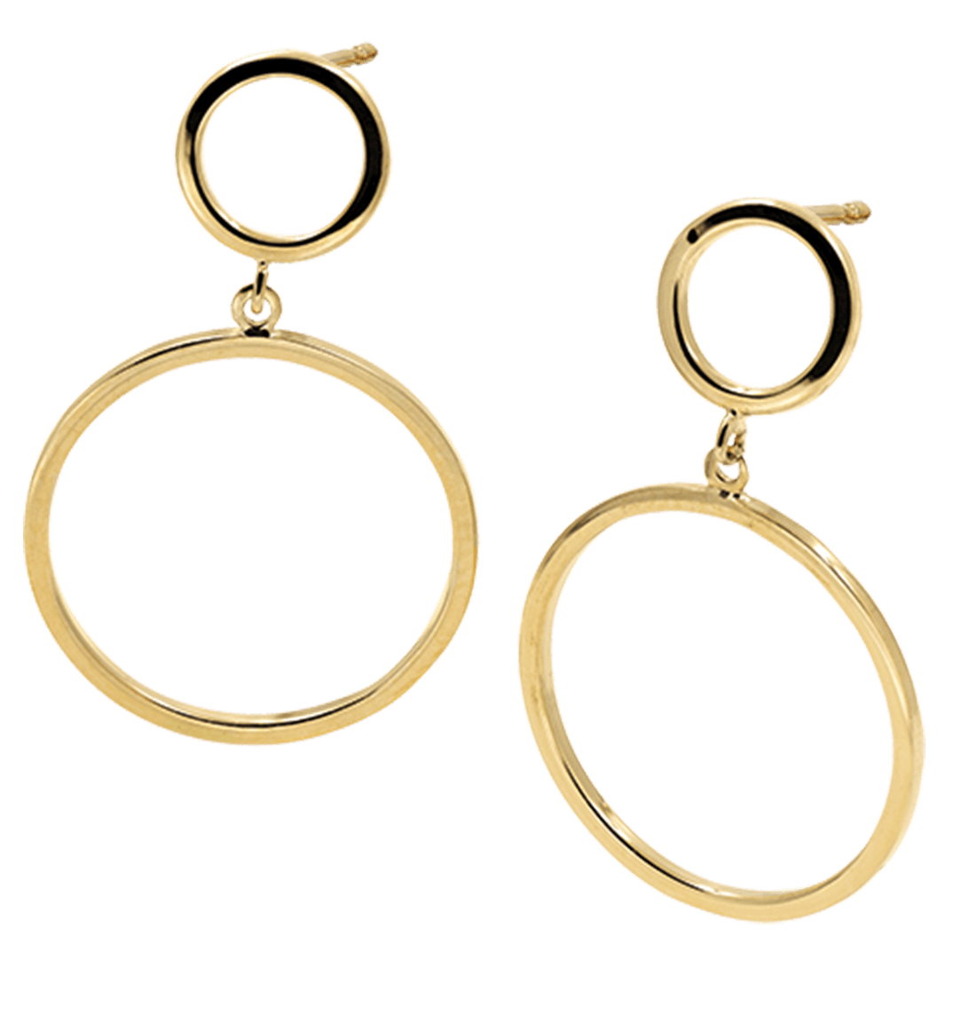 5 Circle Gold Necklace & Earrings