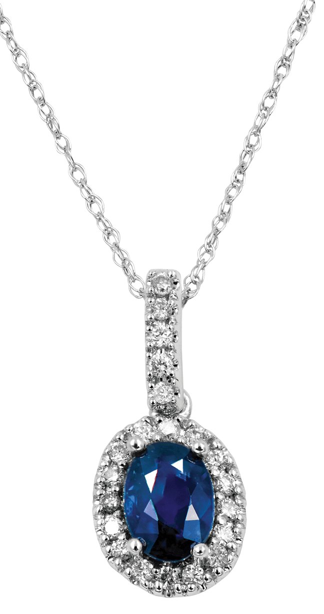 Sapphire Diamond Pendant