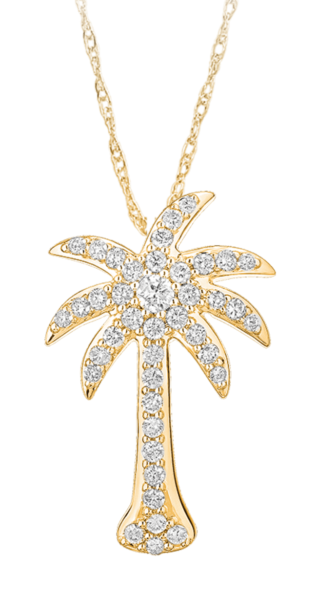 Diamond Palm Tree Pendant