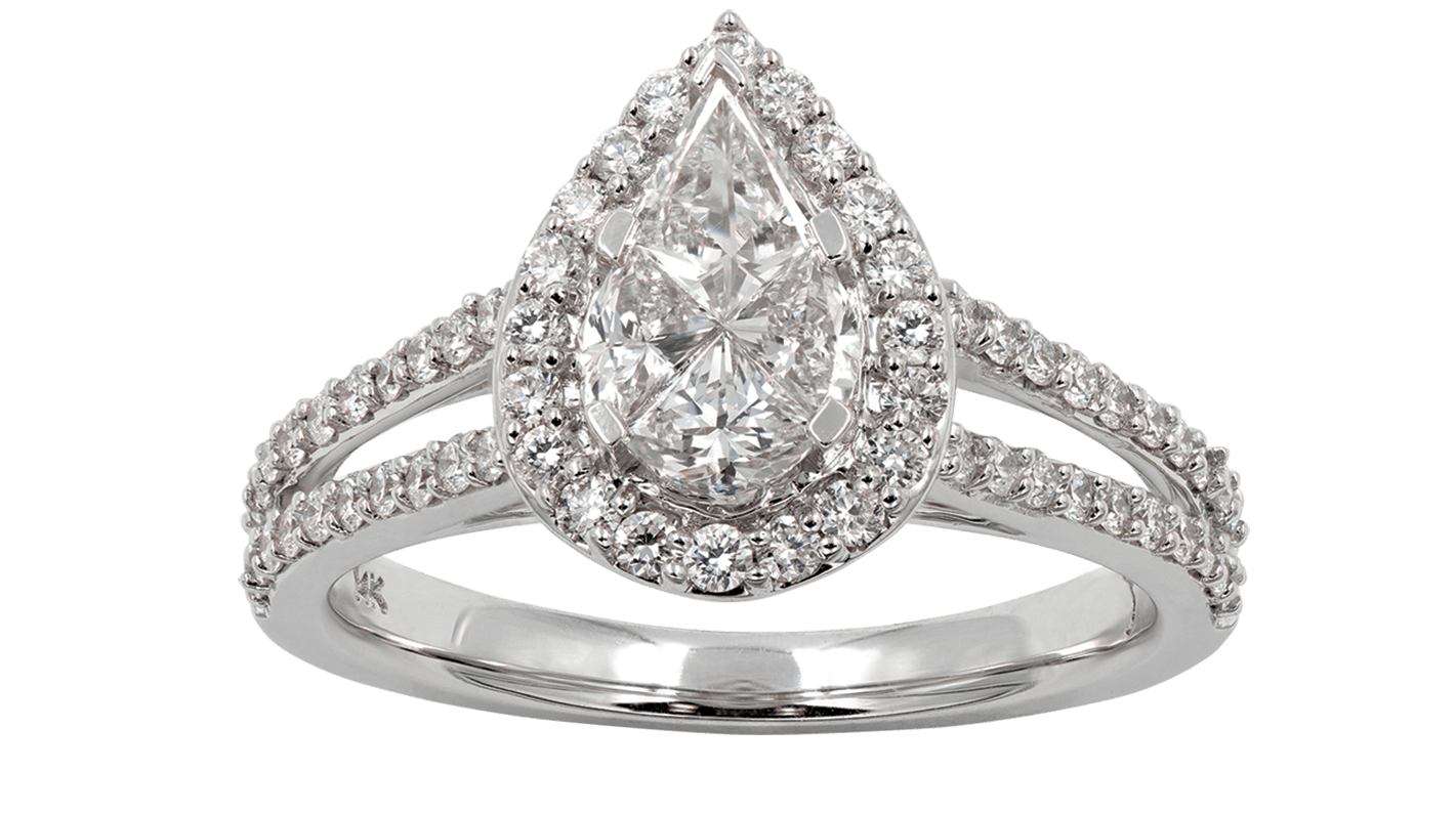 Invisible Set Diamond Engagement Ring